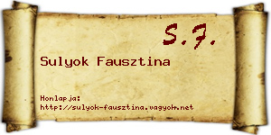 Sulyok Fausztina névjegykártya
